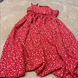 SHEIN Scarlet Floral Maxi Dress